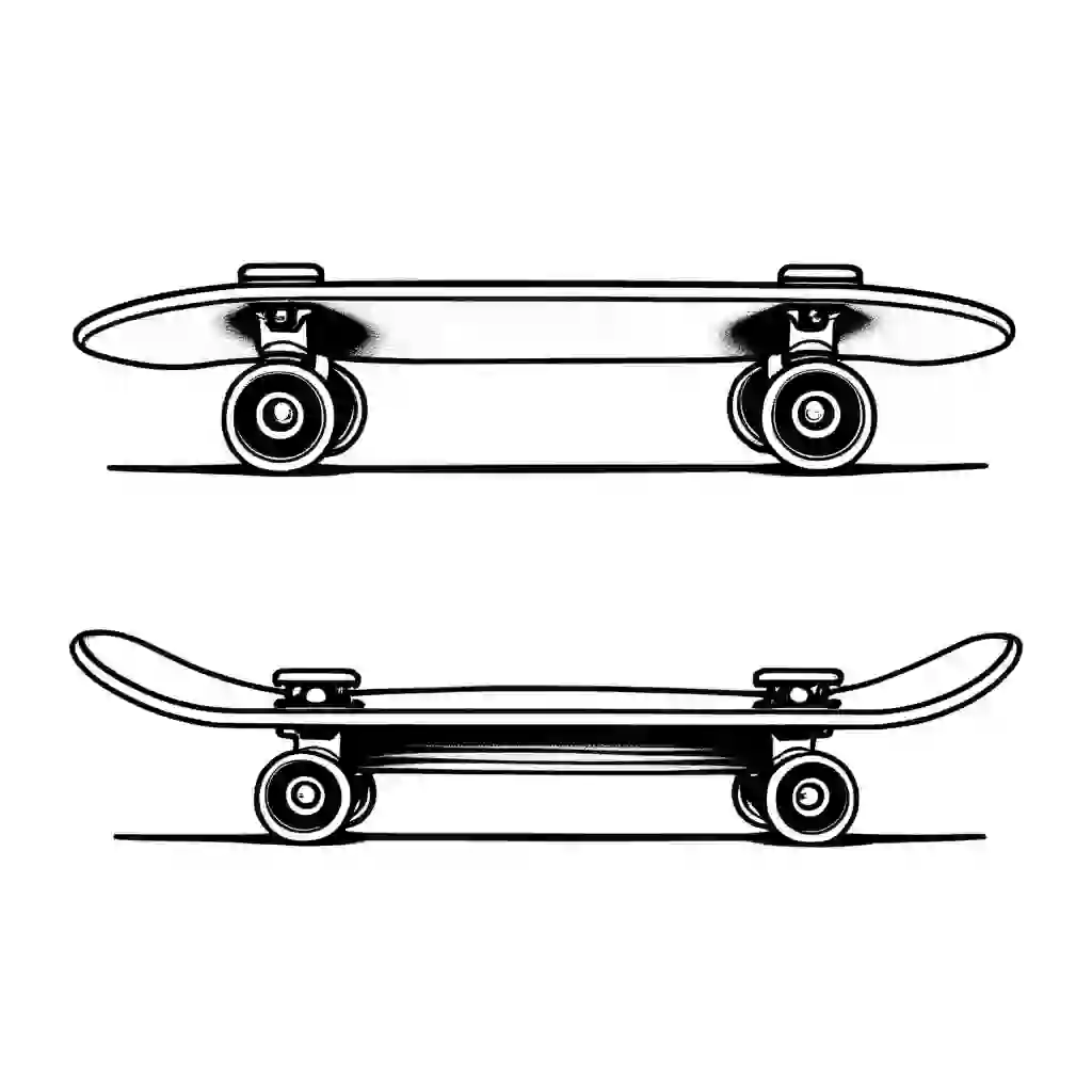Skateboard coloring pages